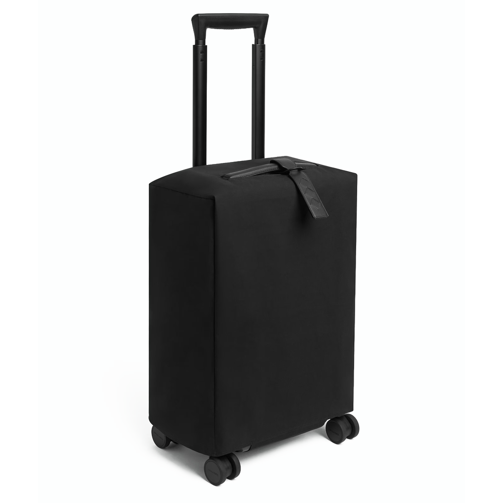 black Bottega Veneta Odyssey Intrecciato cabin suitcase