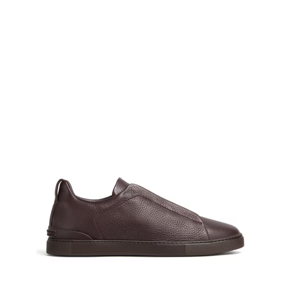 Zegna dark burgundy deerskin slip-on sneaker from Triple Stitch